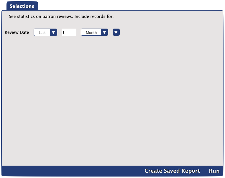 Review Analysis report Relative Date Selections tab